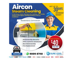 Aircon steam cleaning