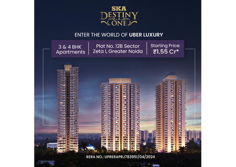3 BHK Luxury Apartments in Greater Noida By SKA Destiny One