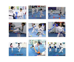 TKD training is tough, but the dojang is fun, energetic, and safe