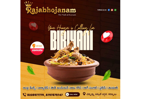 Top Andhra Cuisine in Kurnool || Swiggy | Zomato || Order Now