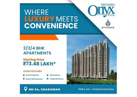 2 BHK Apartments in Divyansh Onyx NH24, Ghaziabad