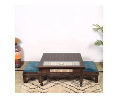 Teak Wood Coffee Table Sets for Diwali – Buy Today!