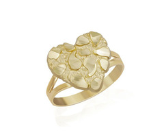 10K Gold Heart Nugget Ring: A Unique Blend of Classic and Modern