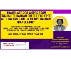 Free Haitian Creole Translation