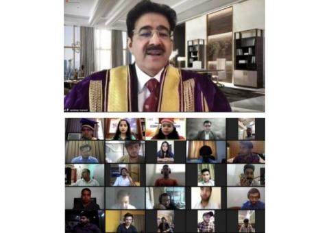 Sandeep Marwah Gave Convocation Address at ASMS School of Animation