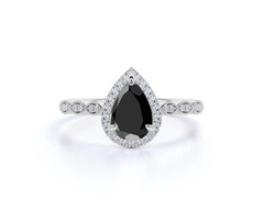 Browse Black Diamond Halo engagement Ring