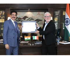 H.E. Kevin Kelly, Ambassador of Ireland, Honors Dr. Sandeep Marwah