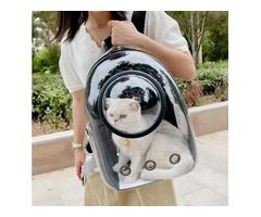 Luxury Cat Space Capsule Transparent Backpack