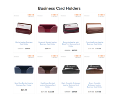 Buy Leather Business Card Holder for Desk - The Elegant Office