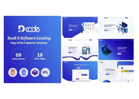SaaS & Software Responsive Landing Page Template