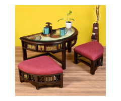 Celebrate Diwali with Elegant Wooden Coffee Table Sets – Shop Today!