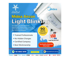 Midea aircon light blinking