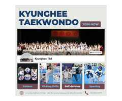 Taekwondo lessons with poomsae and sparring offer excellent training