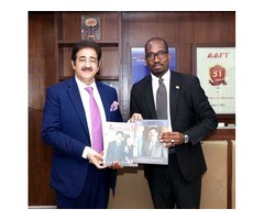 Barack Baréma Bocoum Visits Dr. Sandeep Marwah at Noida Film City