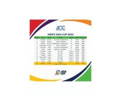 Asia Cup 2022 Schedule PDF