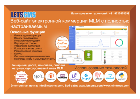 Веб-сайт электронной коммерции многоуровневого маркетинга (MLM)