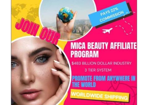 Join Mica Beauty Cosmetics Affiliate Program and Earn 22% commission