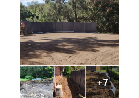 Massive yard raise into an oasis -Retaining and Fencing