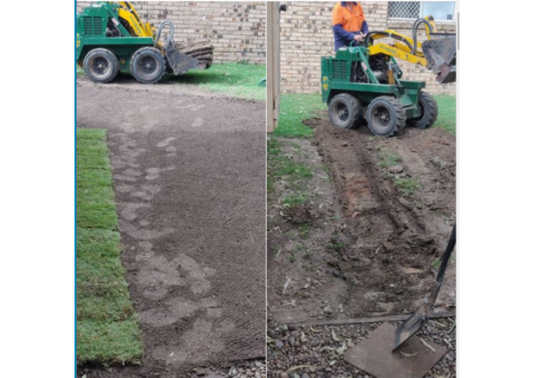 Simple turfed spoon drain