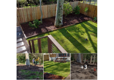 Landscaping in Lots - Turfing and gardens