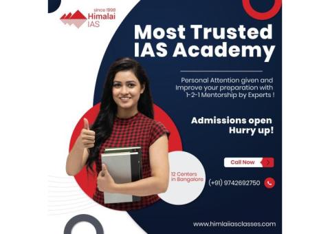 Get admissions for IAS classes Best IAS coaching in Bangalore.