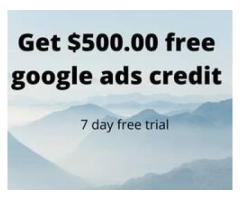 Get $500.00 free google ads traffic credit