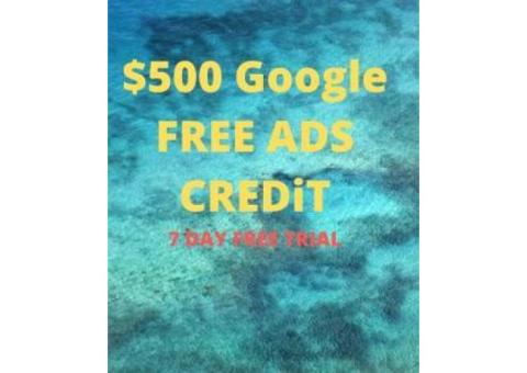 Get $500.00 free google ads traffic credit