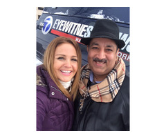 Sarvesh Kumar Dharayan with American News Anchor Michelle Charlesworth