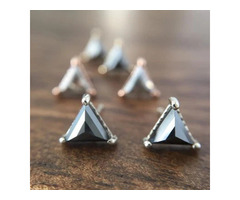 Most Popular Black Diamond Stud Earrings @ Gemone Diamonds