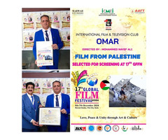 Award of Distinction to Palestine Film at 17th Global Film Festival