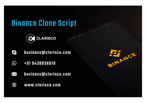 Binance Clone Script  | Start a Crypto Exchange Like Binance