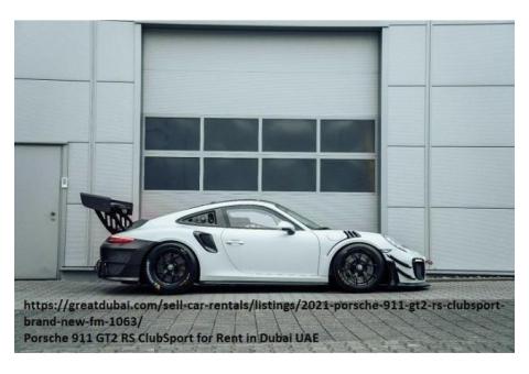 Porsche 911 GT2 RS ClubSport for Rent in Dubai UAE