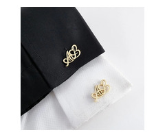 Personalized Initials Heart Cuff Link