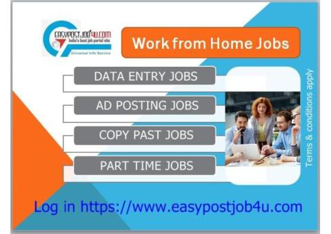 Earn money online by doing data entry, ad posting work