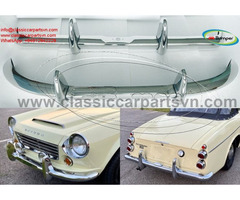 Datsun Roadster Fairlady bumpers with over riders (1962-1970)