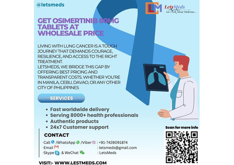 Get Osimertinib 80mg Tablets at wholesale price at your location