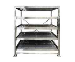 Cleanroom Stainless Steel Rack with Pull-Out Feature