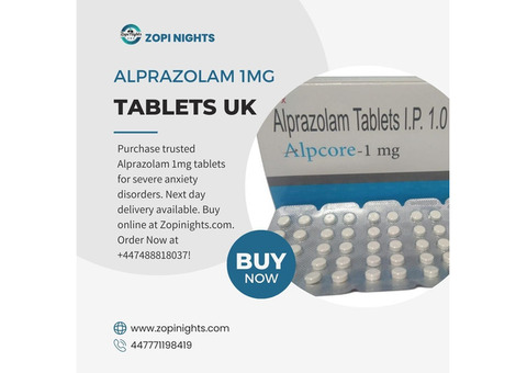 Buy Trusted Alprazolam 1mg Tablets UK