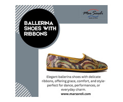 Elegant Ballerina Shoes with Ribbons – Graceful & Stylish Design