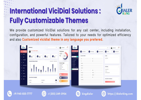 International ViciDial Solutions – Fully Customizable Themes