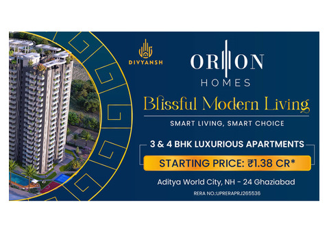 3 BHK Luxury Home in Ghaziabad | Divyansh Orion Homes