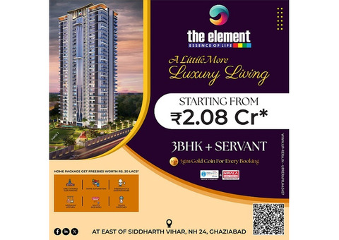 The Element | 3 BHK Apartment in Siddharth Vihar, Ghaziabad