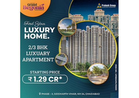 Prateek Grand Begonia 2/3 BHK Apartments Siddharth Vihar