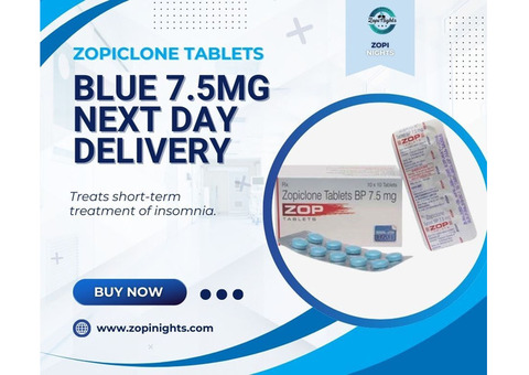 Zopiclone Tablets Blue 7.5mg Next Day Delivery