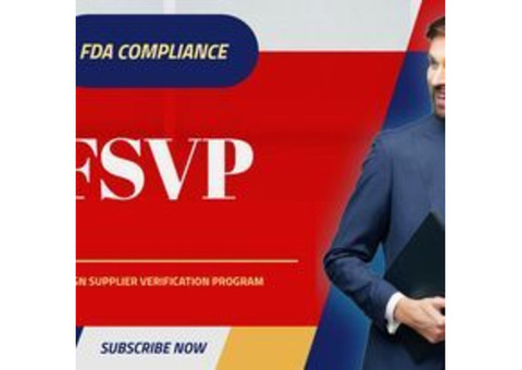 FDA  Foreign  Supplier  Verification  Program  Agent Service.