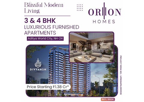 Divyansh Orion Homes | 3 BHK & 4 BHK Apartment in Ghaziabad