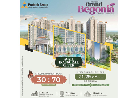 2 /3 BHK Home in Ghaziabad at Prateek Grand Begonia
