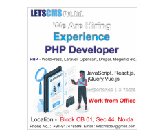 Experience PHP Developer jobs in Noida