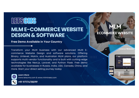 MLM E-commerce Website Design & Software: Free Demo Available