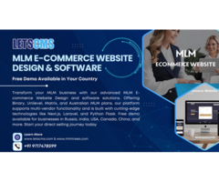 MLM E-commerce Website Design & Software: Free Demo Available